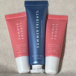 Summer Fridays 3‑Piece Bundle – 2× Lip Butter Balm + Jet Lag Mask